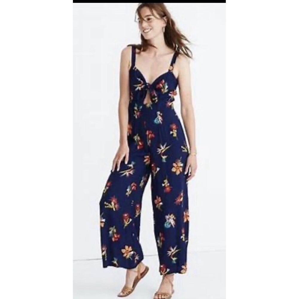 NWOT Madewell Plumeria Cutout Jumpsuit Bird Of Paradise, size 12